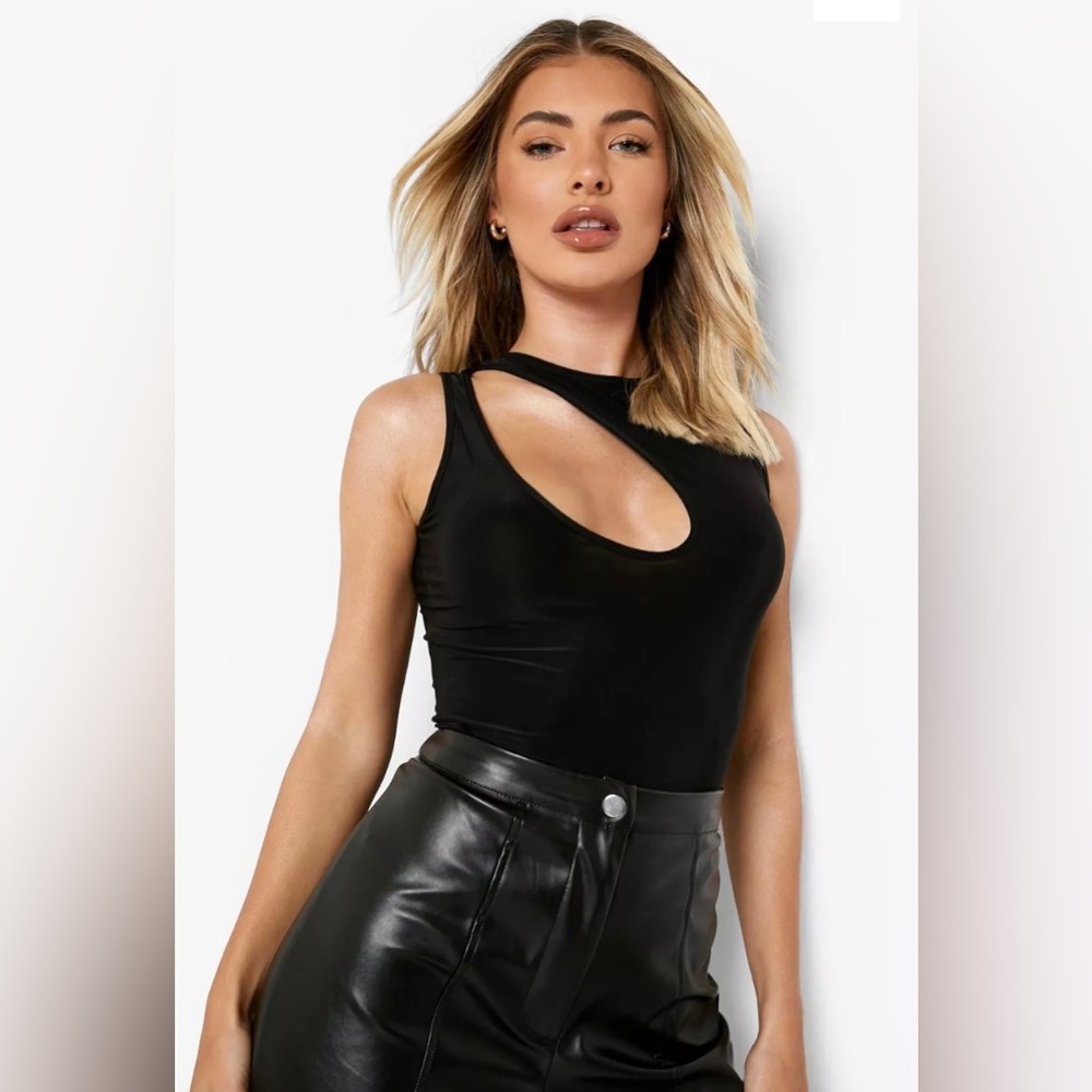 Boohoo Black Cutout Bodysuit